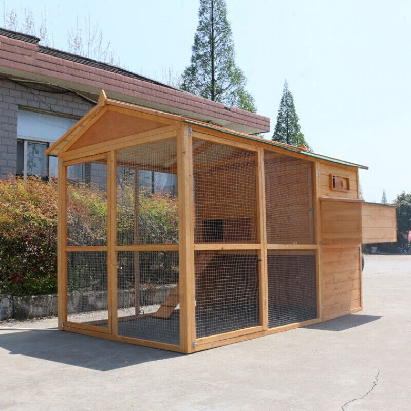 【Home&Garden】【BS】Wholesale Outdoor Rainproof Professional Large Design Cheap Wooden Chicken Coop Hen House With Run