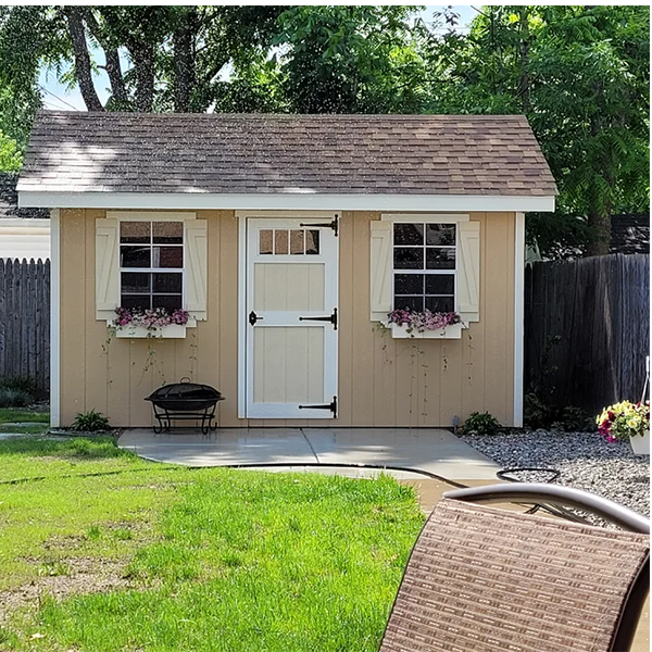 【Storage shed】10 ft. W x 14 ft. D Storage Shed