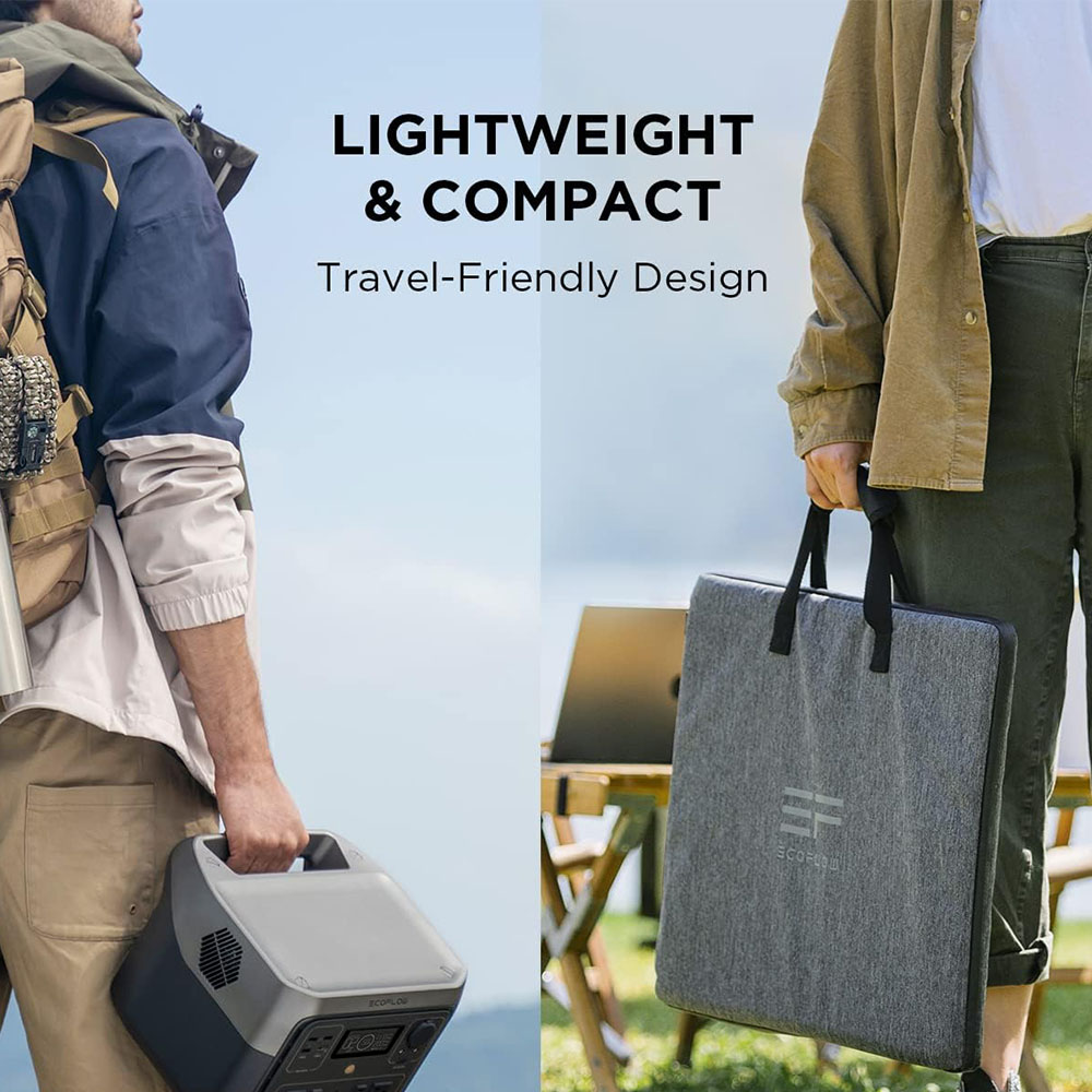 EF ECOFLOW RIVER 2 Max Solar Generator 512Wh Long Life LiFePO4 Portable Power Station and 160W Solar Panel