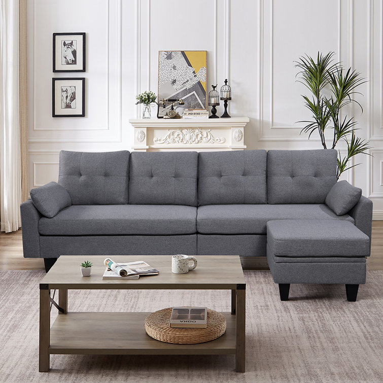 Linnzi 101'' Upholstered Sectional Sofa With Chaise