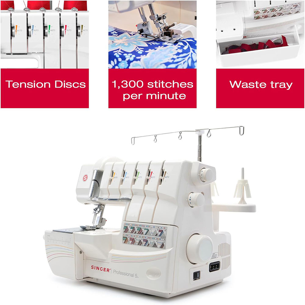 SINGER Professional 14T968DC Heavy-Duty Metal Frame Serger Overlock and Accessory Kit