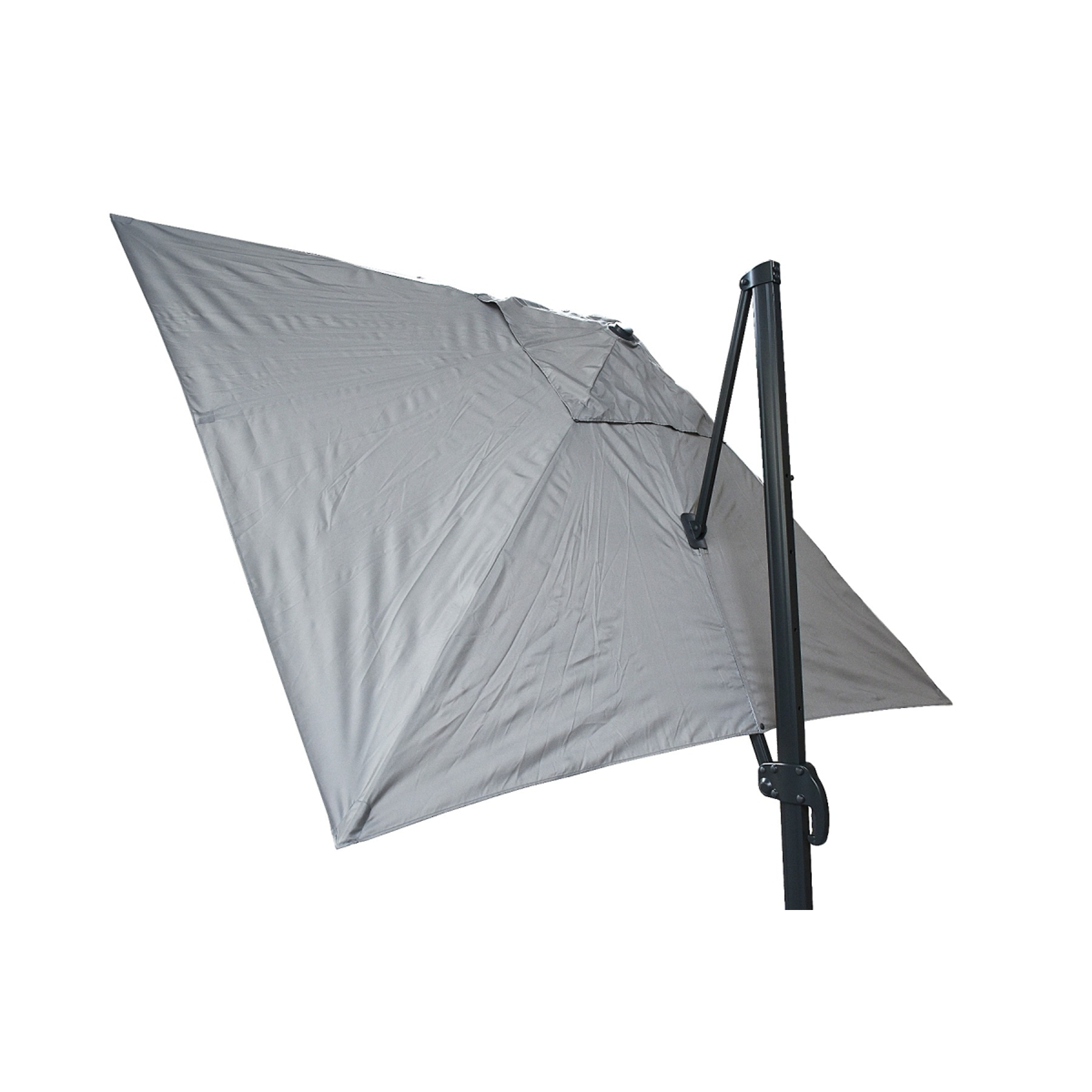 Grey 3m Square Rotating 360 Degree Cantilever Parasol