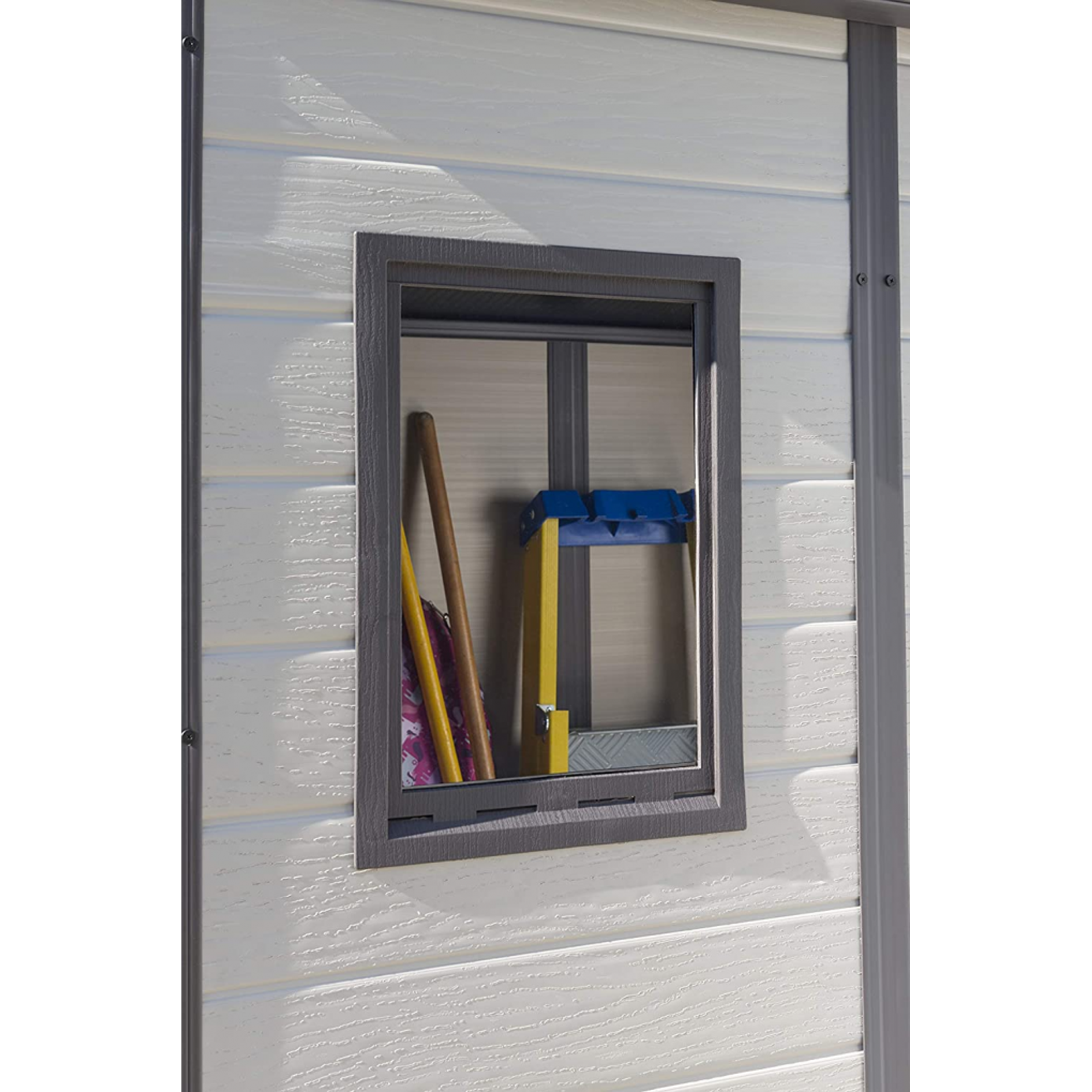 Kate Manor Loft Outdoor Plastic Garden Storage Shed, 6 x 6 Feet