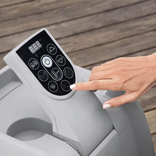 Outdoor portable inflatable hot tub spa for 4 persons with 120 nozzles, pumps, 2 filter elements and bathtub cover