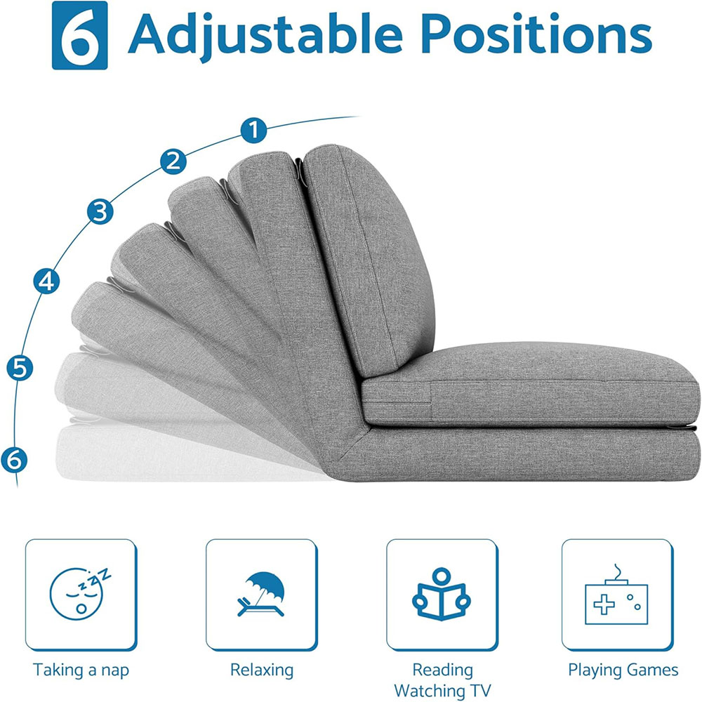 LIFERECORD Convertible Futon Sofa Bed 4 in 1 Multifunctional