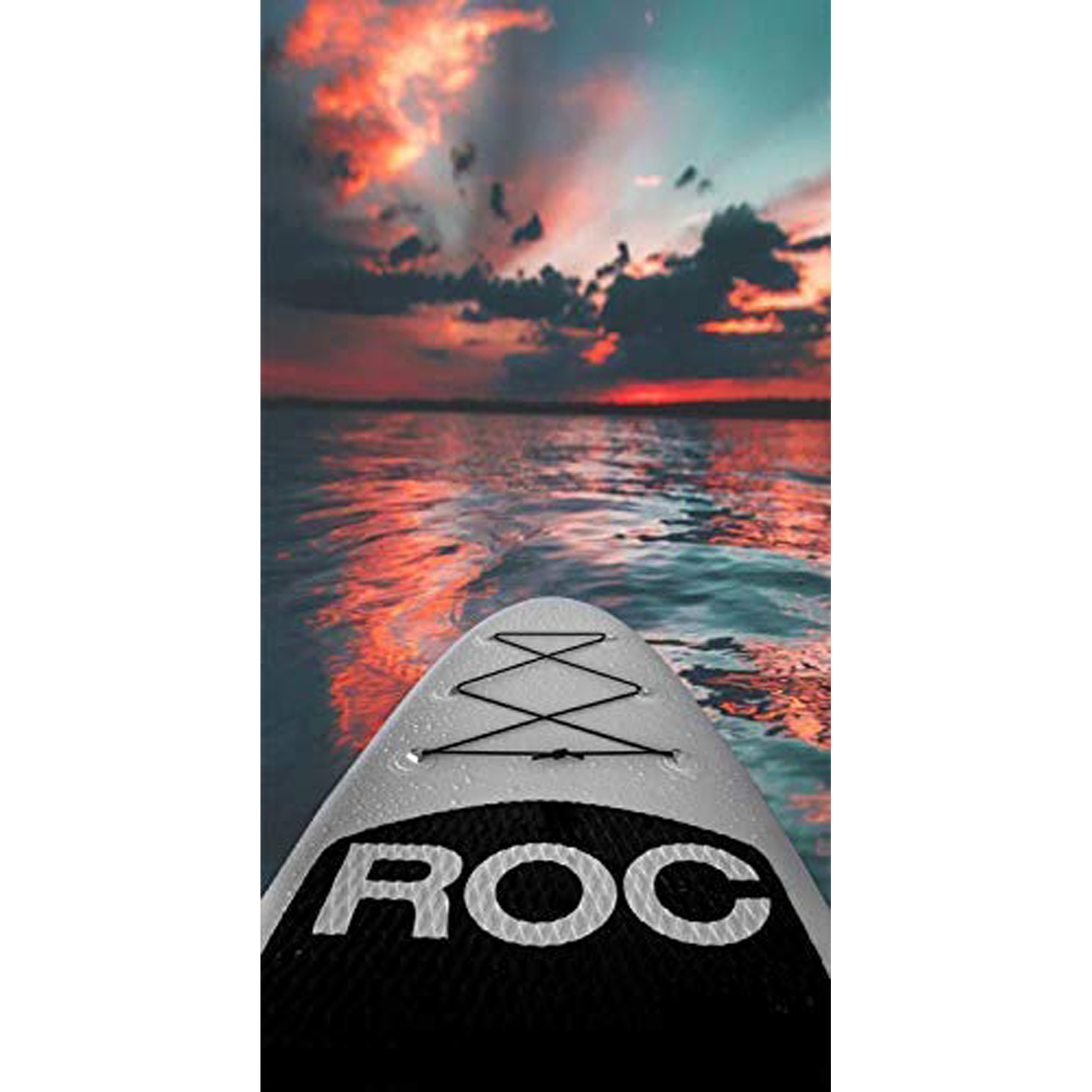 Roc Inflatable Stand Up Paddle Board with Premium sup Accessories & Backpack, Non-Slip Deck, Waterproof Bag, Leash, Paddle and Hand Pump