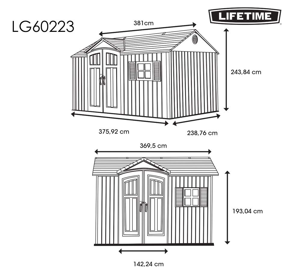 【Storage Shed】Storage Shed 12.5 x 8 Ft. Garden Building